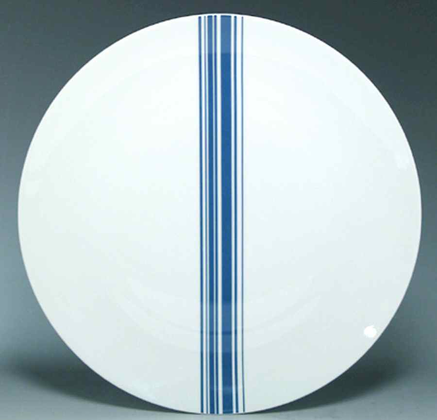 Barcode Blue 12" Chop Plate (Round Platter) by Studio Nova-1