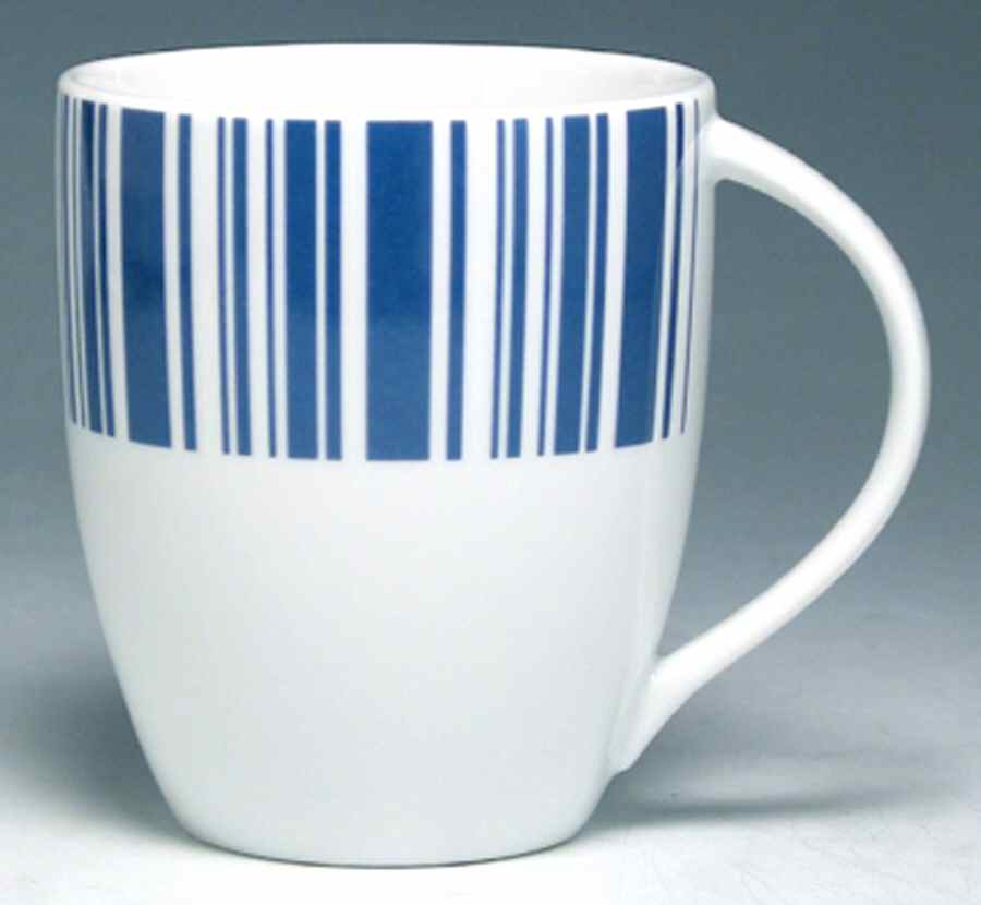 Barcode Blue Mug by Studio Nova-1