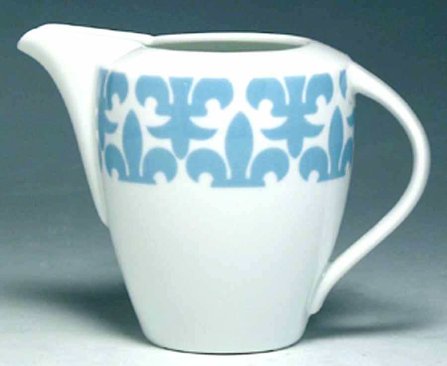 Fleur de Lis Blue Creamer by Studio Nova-1