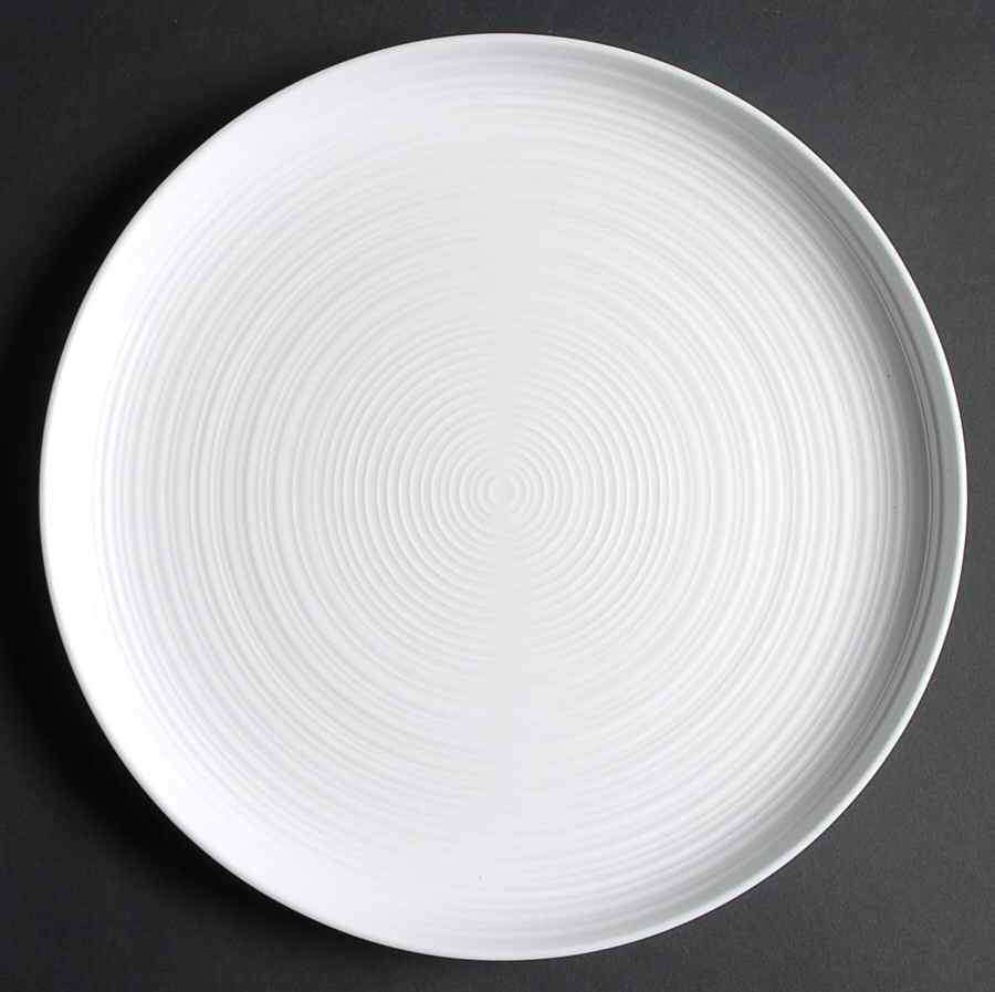 Spin White Dinner Plate by Sasaki-1