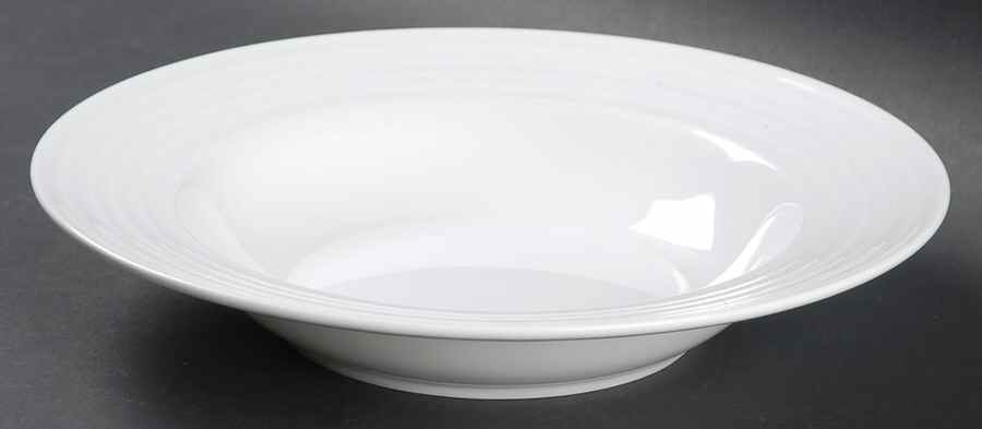 Spin White Rim Soup Bowl by Sasaki-1