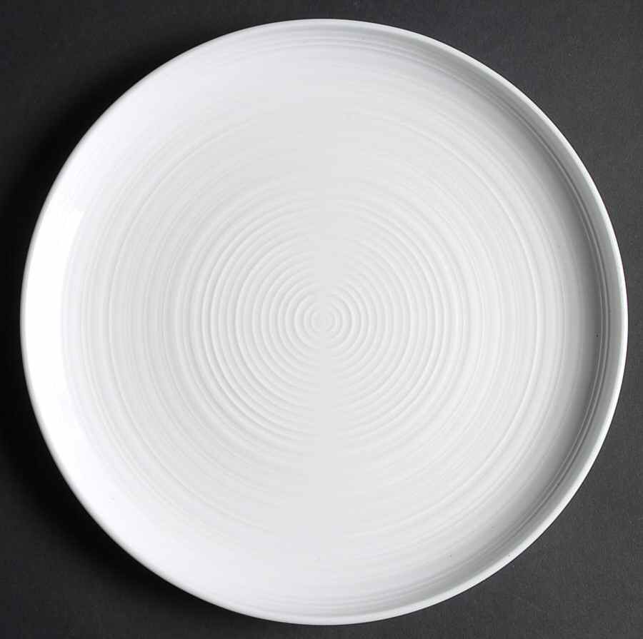 Spin White Salad Plate by Sasaki-1