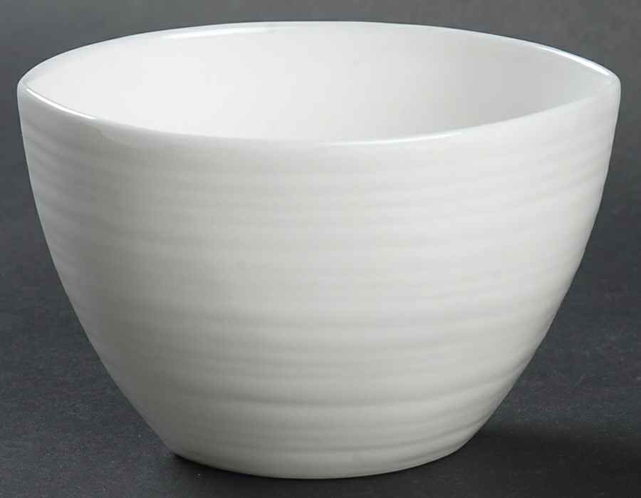 Spin White Open Sugar Bowl by Sasaki-1