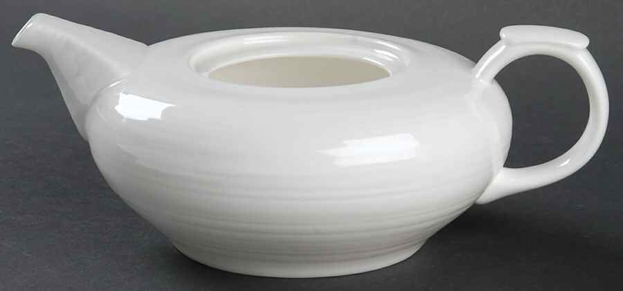 Spin White Small Teapot No Lid by Sasaki-1
