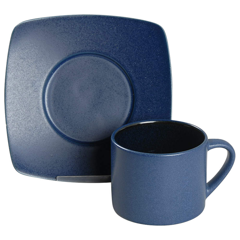 Kyoto Blue Flat Cup & Saucer Set by Sasaki-1