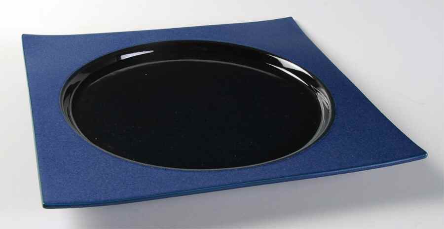 Kyoto Blue Square Dinner Plate by Sasaki-1