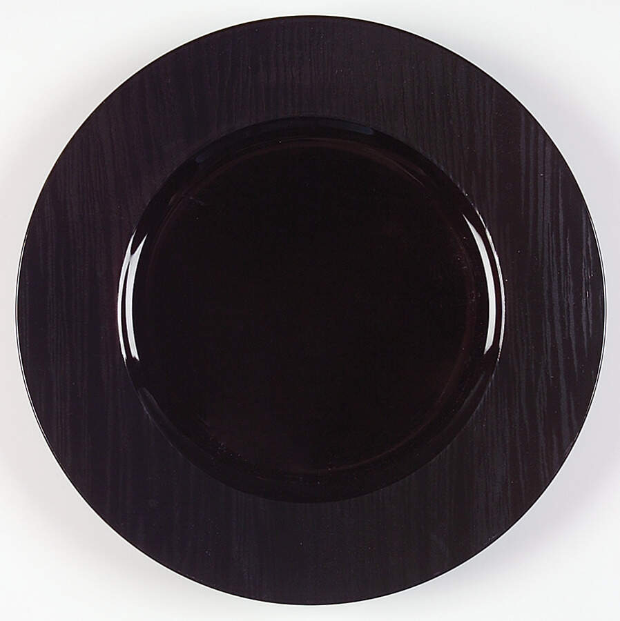 Beechwood Ebony Dinner Plate by Sasaki-1