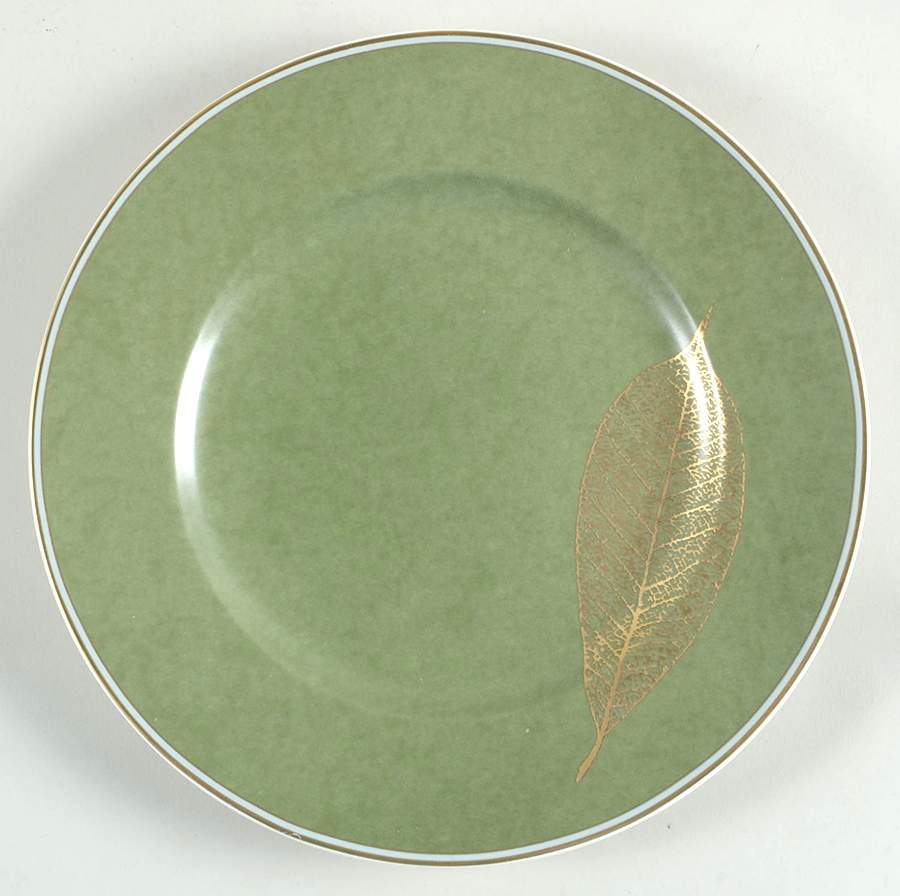 Gold Leaves Salad Plate by Sasaki-1