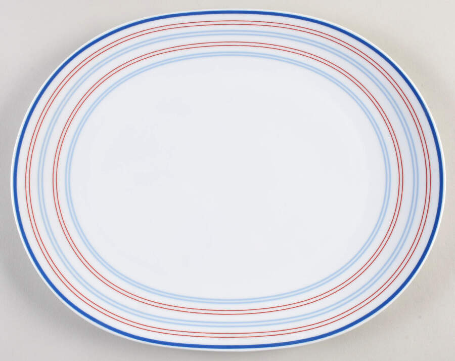 Sail Away 14" Oval Serving Platter by Studio Nova-1