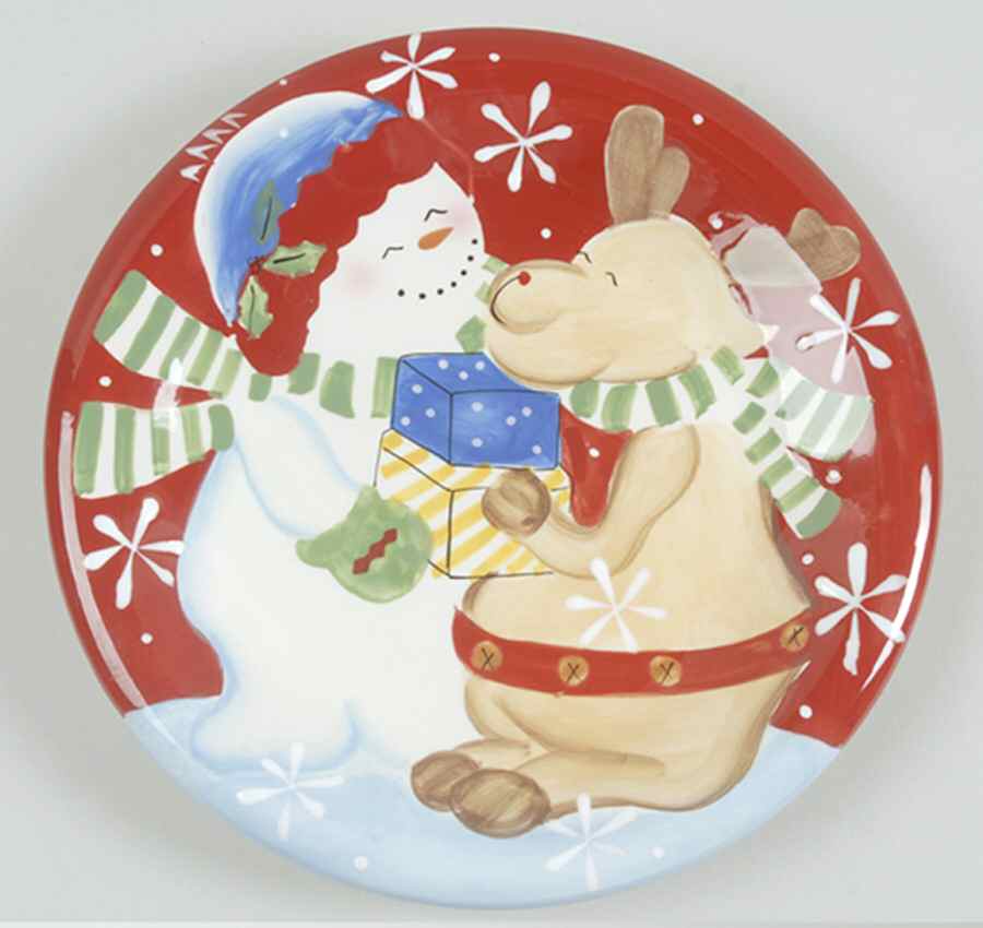 Festive Frosty Salad/Dessert Plate by Studio Nova-1