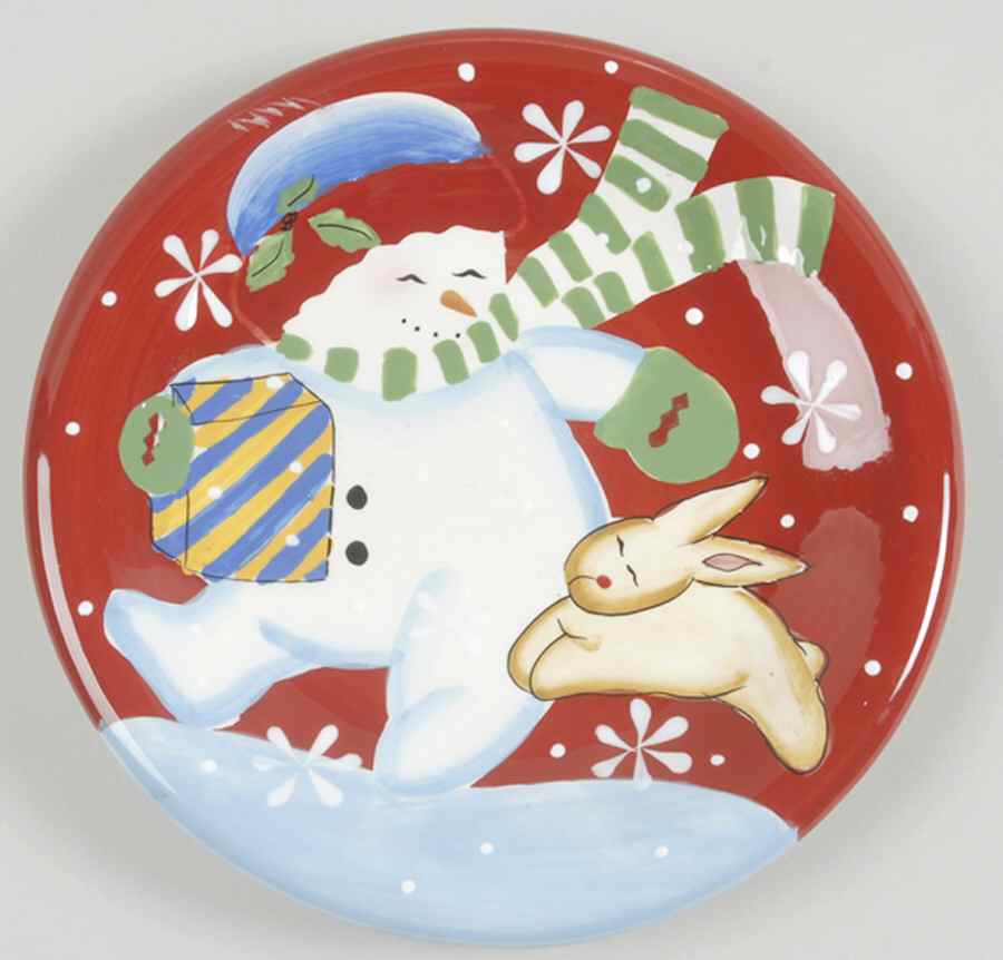 Festive Frosty Salad/Dessert Plate by Studio Nova-1