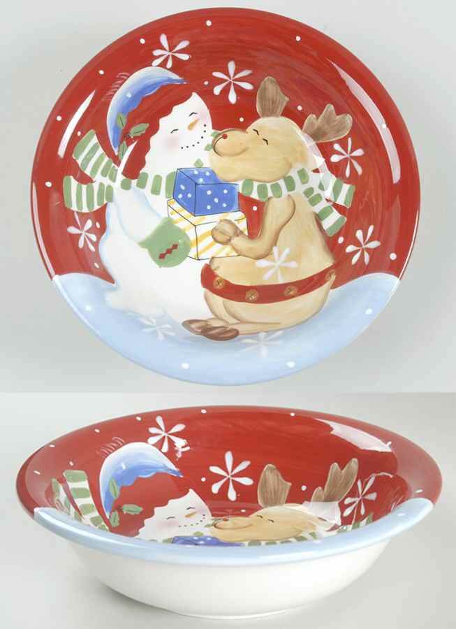 Festive Frosty Soup/Cereal Bowl by Studio Nova-1