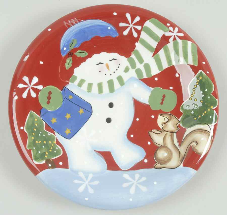 Festive Frosty Salad/Dessert Plate by Studio Nova-1