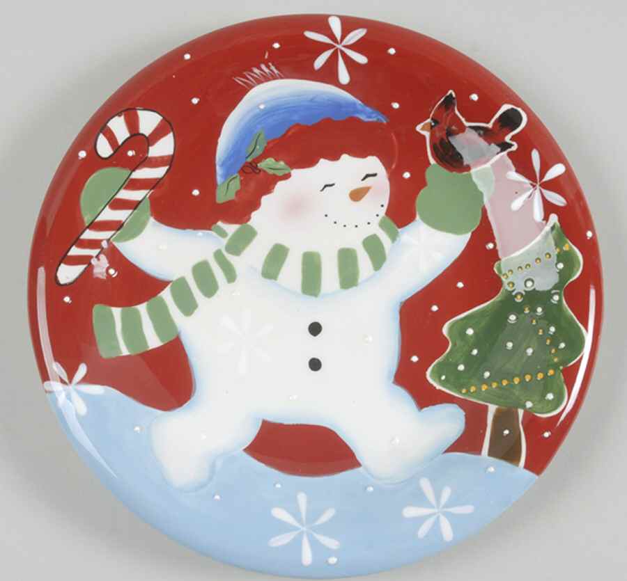Festive Frosty Salad/Dessert Plate by Studio Nova-1