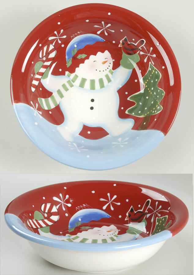 Festive Frosty Soup/Cereal Bowl by Studio Nova-1