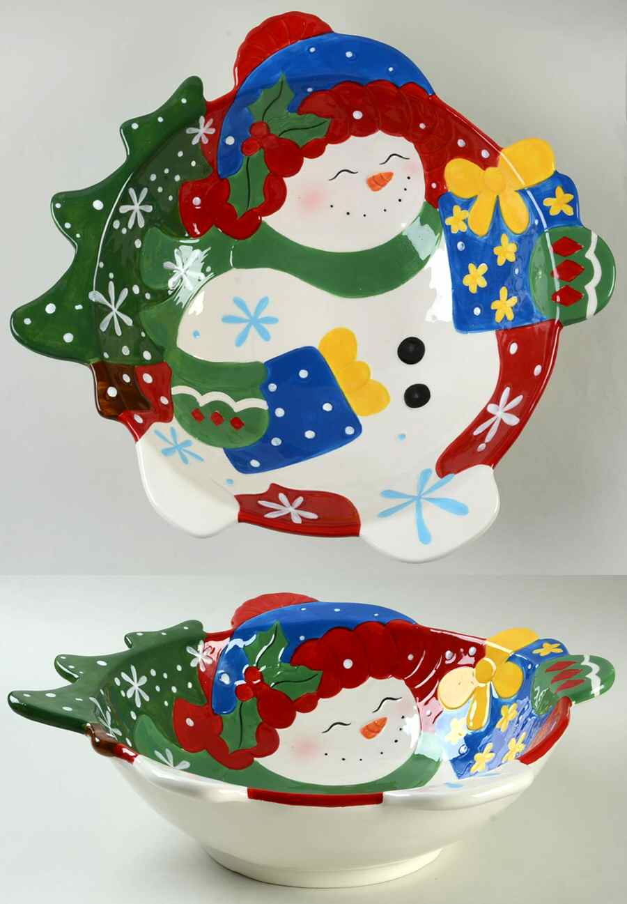 Festive Frosty 15" Round Serving Bowl by Studio Nova-1