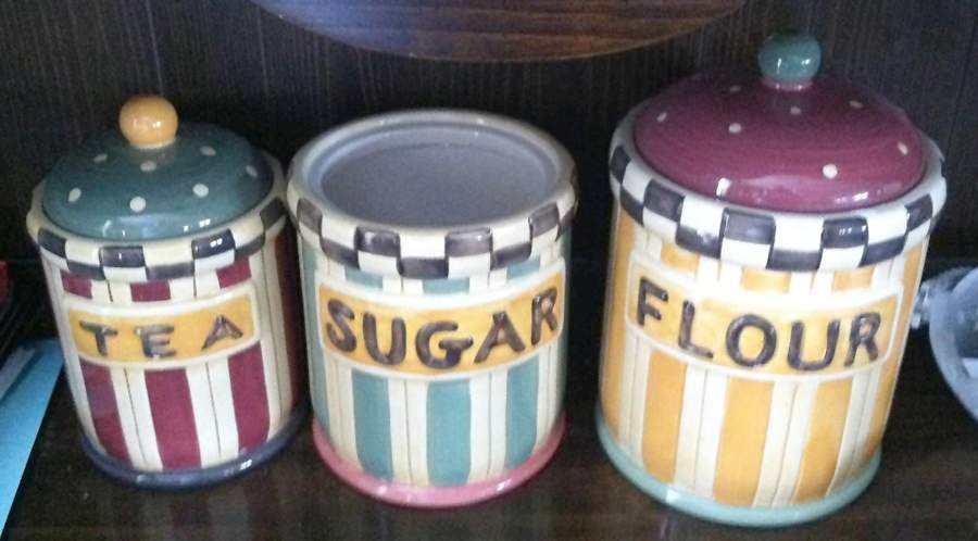 Country Vintage Flour Canister & Lid by Sakura-1