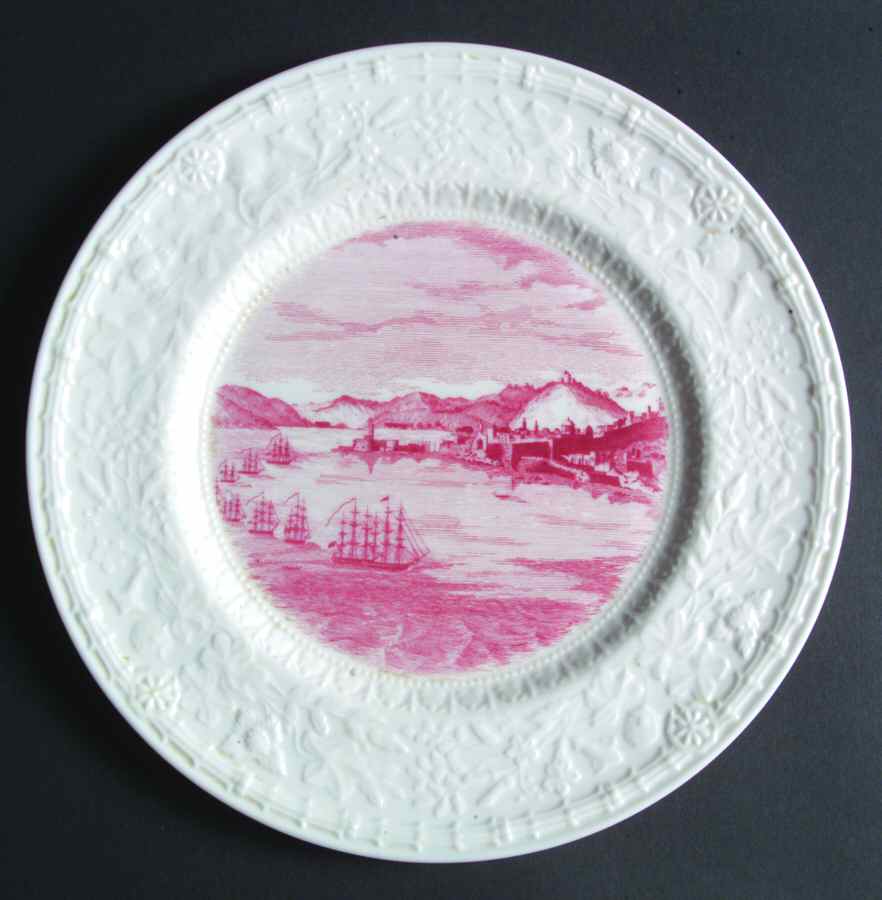 American Legion Auxiliary Pink Dinner Plate by Shenango-1
