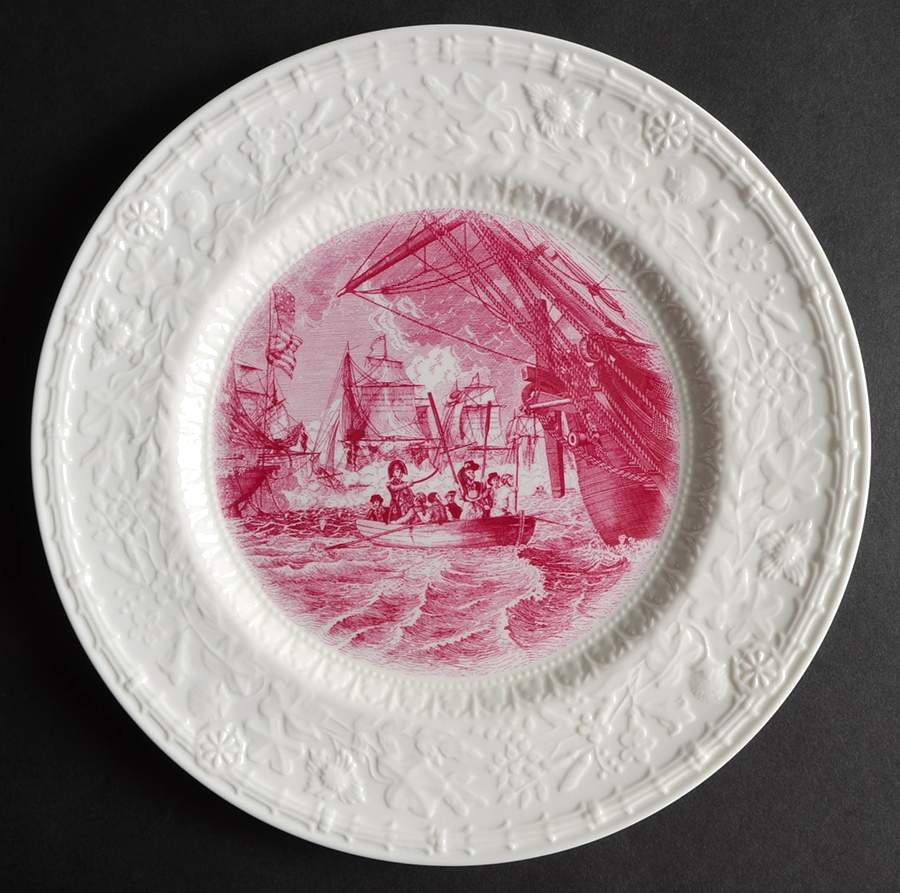 American Legion Auxiliary Pink Dinner Plate by Shenango-1