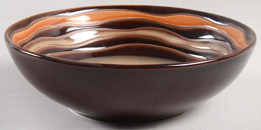 Waves Brown Soup/Cereal Bowl by Sabatier-1