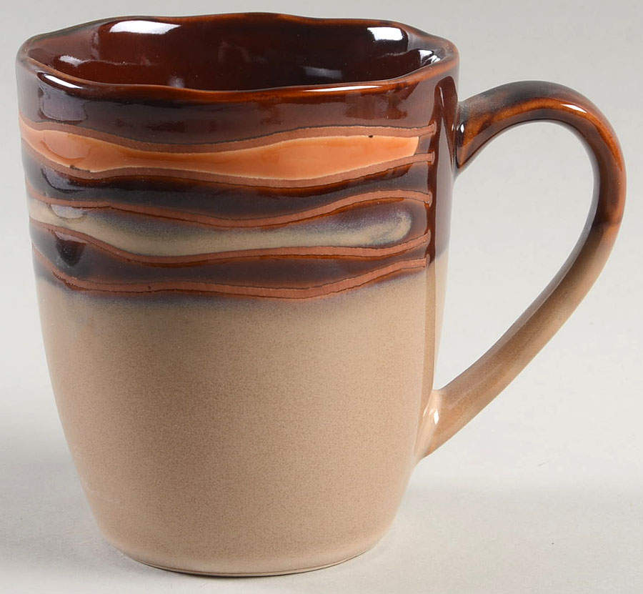 Waves Brown Mug by Sabatier-1