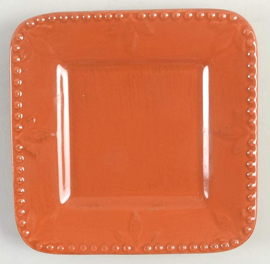 Sorrento Paprika (Orange) Square Bread & Butter Plate by Signature-1