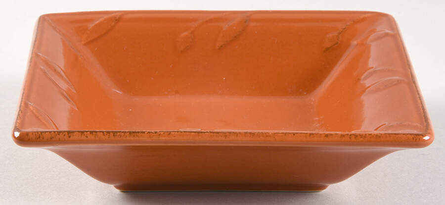 Sorrento Paprika (Orange) Individual Square Dip Dish by Signature-1