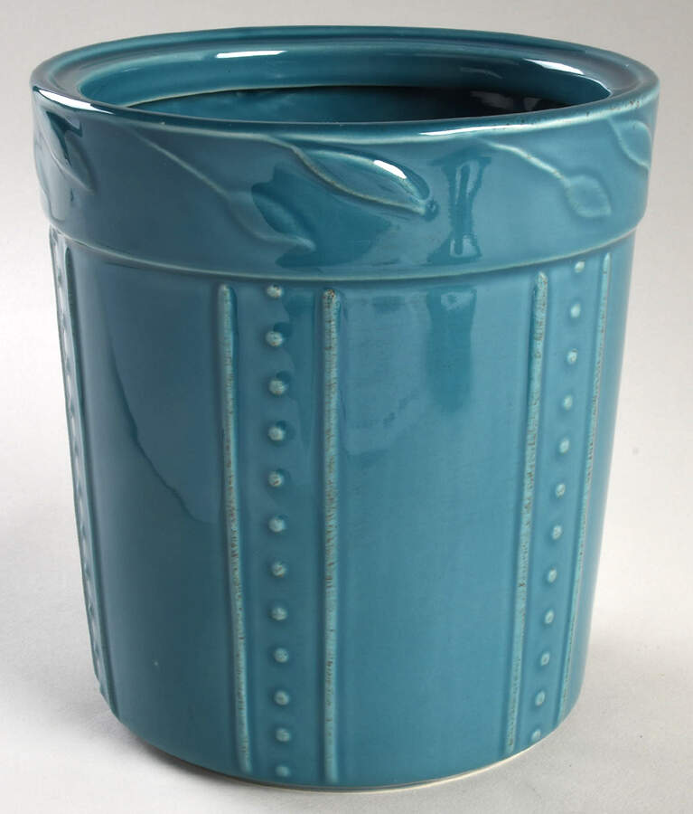Sorrento Teal Large Canister No Lid by Signature-1