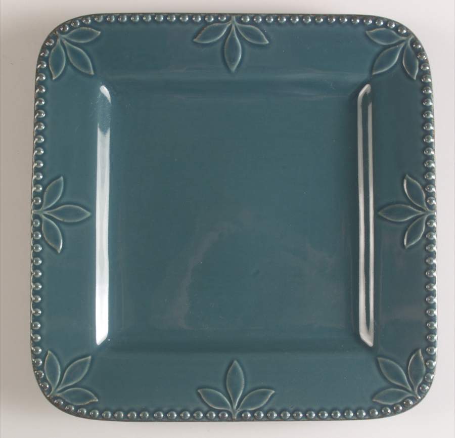 Sorrento Teal Square Dinner Plate by Signature-1