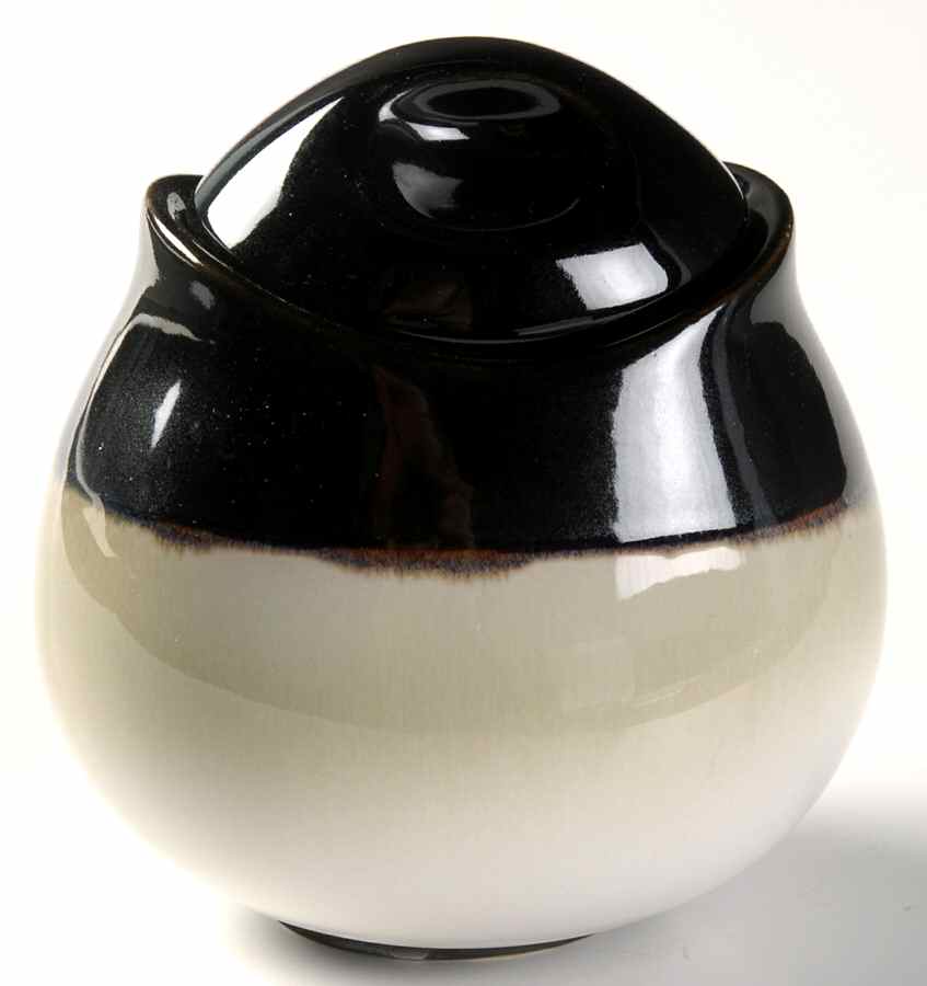 Eclipse Black Sugar Bowl & Lid by Sango-1