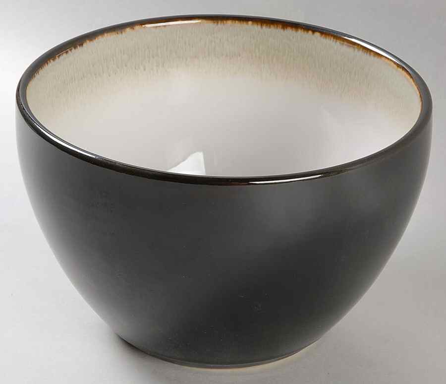 Eclipse Black 8" Mixing Bowl (Part of Set) by Sango-1