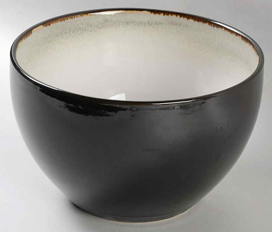 Eclipse Black 9" Mixing Bowl (Part of Set) by Sango-1
