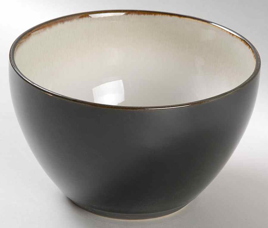Eclipse Black 7" Mixing Bowl (Part of Set) by Sango-1