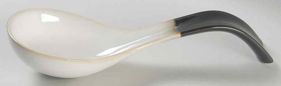 Eclipse Black Spoon Rest/Holder (Holds 1 Spoon) by Sango-1
