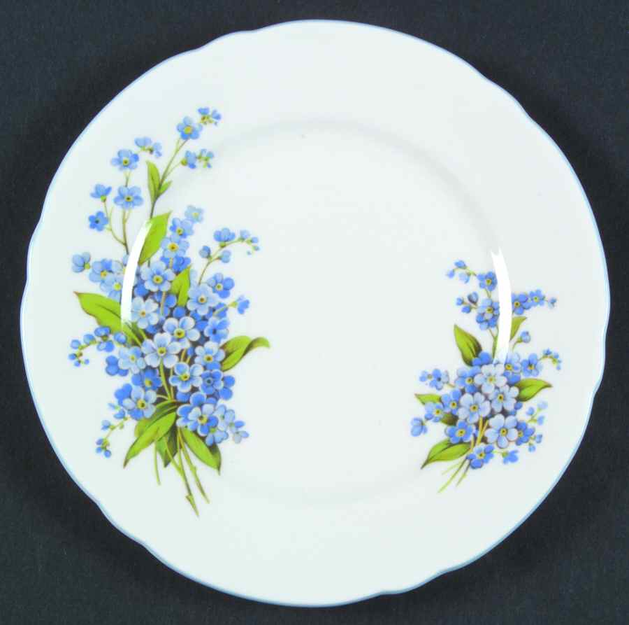 Forget Me Not (Richmond Shape) Bread & Butter Plate by Shelley-1