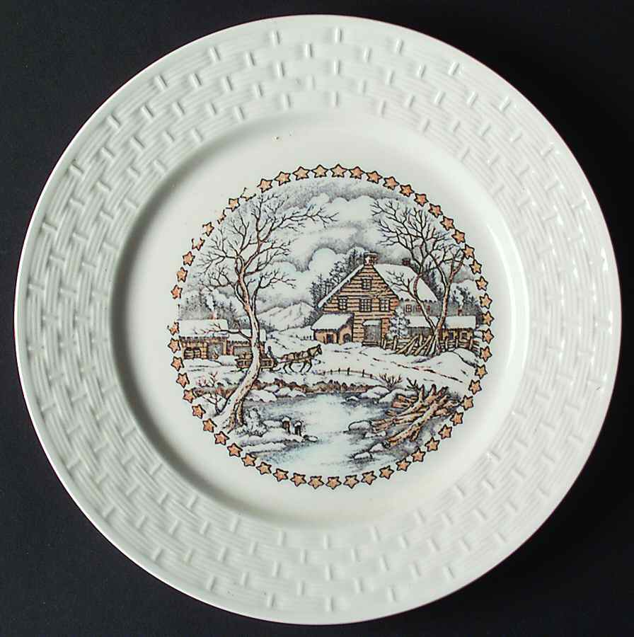Winter Scene Luncheon Plate by Sakura-1