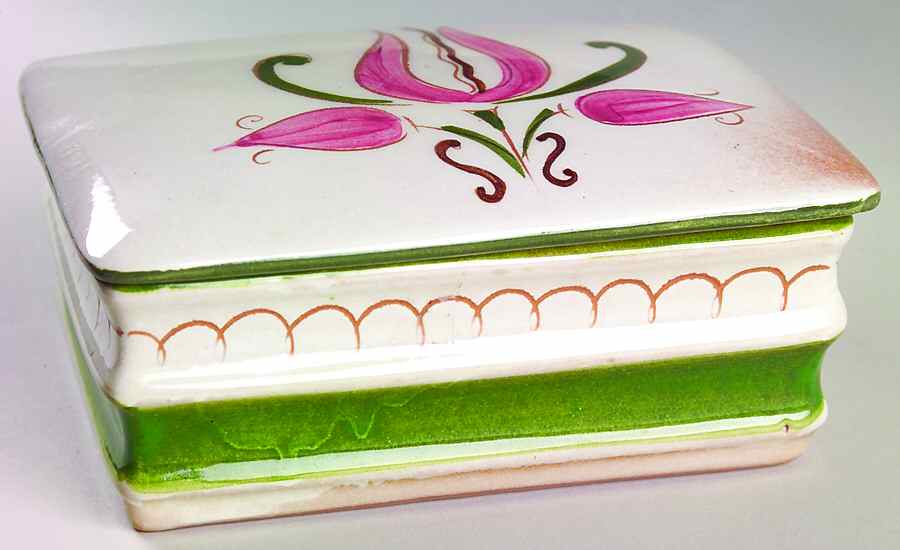 Tulip & Buds Cigarette Box & Lid by Stangl-1