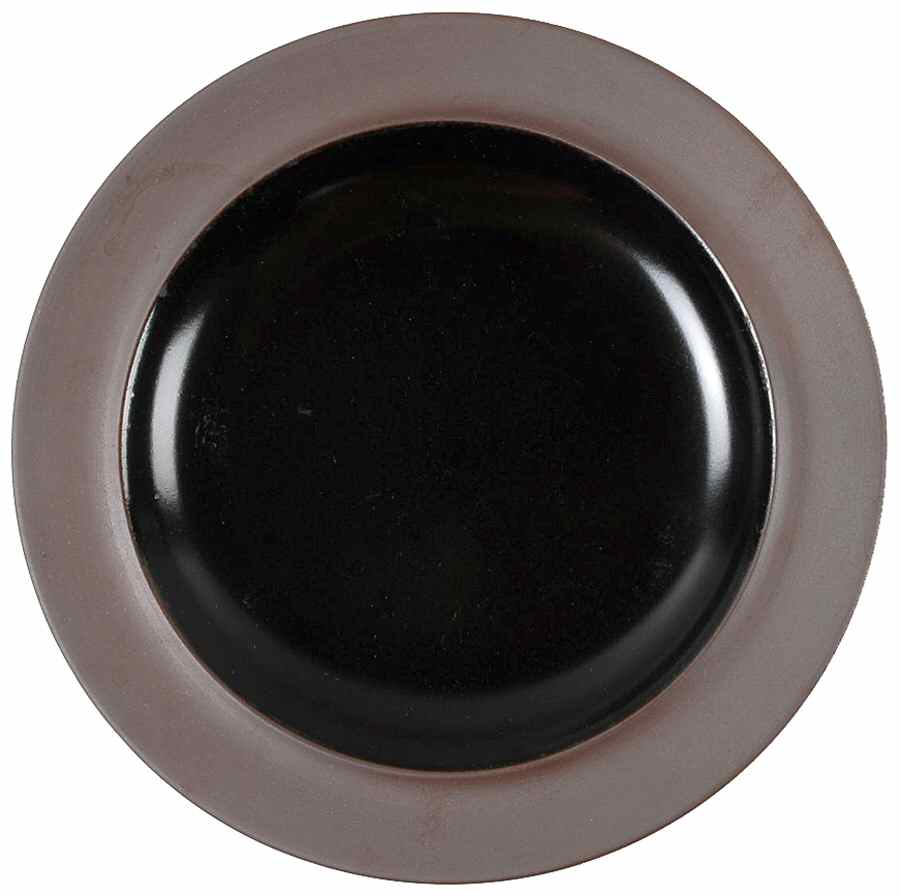 Canyon Black Dinner Plate by Sango-1