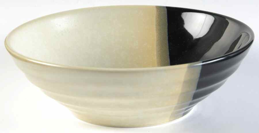 Trio Black Coupe Soup Bowl by Sango-1