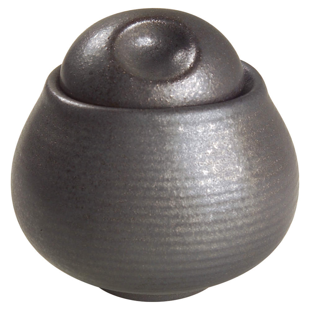 Pristine Charcoal Sugar Bowl & Lid by Sango-1