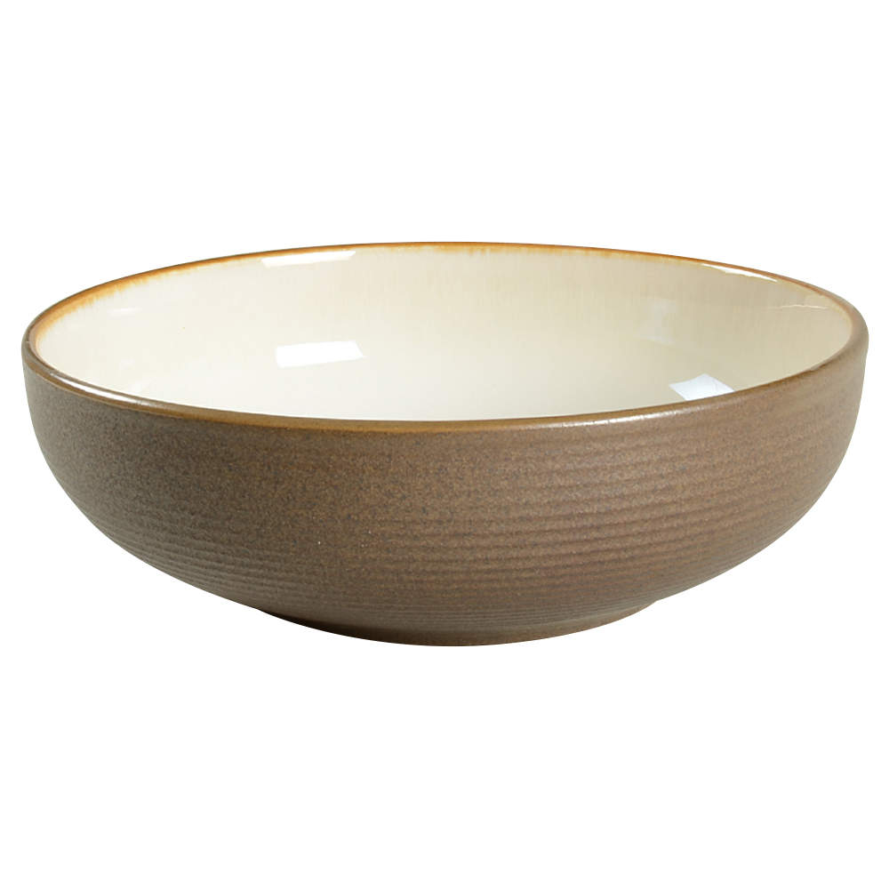 Pristine Mocha 9" Round Vegetable Bowl by Sango-1