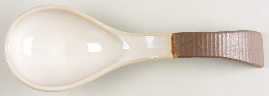 Pristine Mocha Spoon Rest/Holder (Holds 1 Spoon) by Sango-1