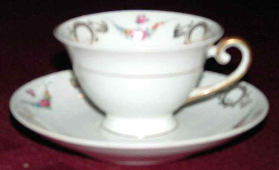 SCH530 Footed Cup & Saucer Set by Schumann - Bavaria-1