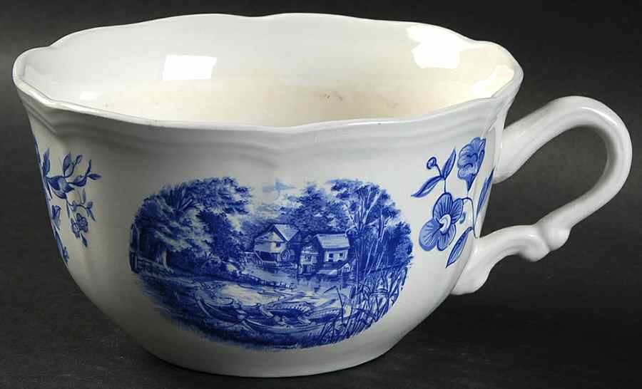 Romantic Blue Breakfast Cup by Sarreguemines-1