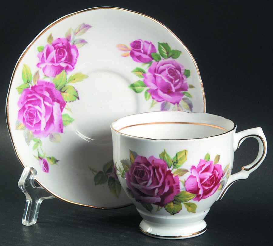 Juliana Rose Footed Cup & Saucer Set by Salisbury-1