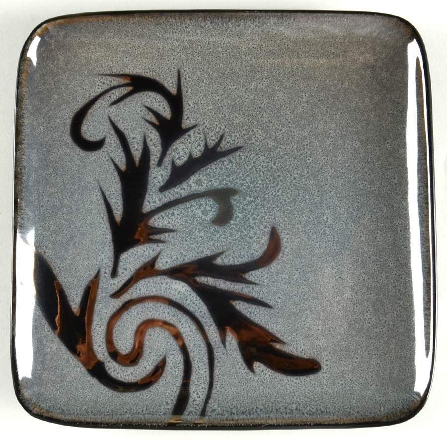 Solare Gray Square Salad Plate by Sakura-1