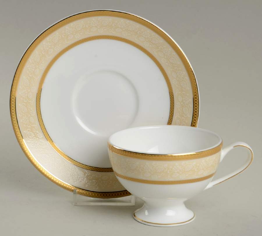 Absinthe Footed Cup & Saucer Set by Shinepukur Ceramics-1
