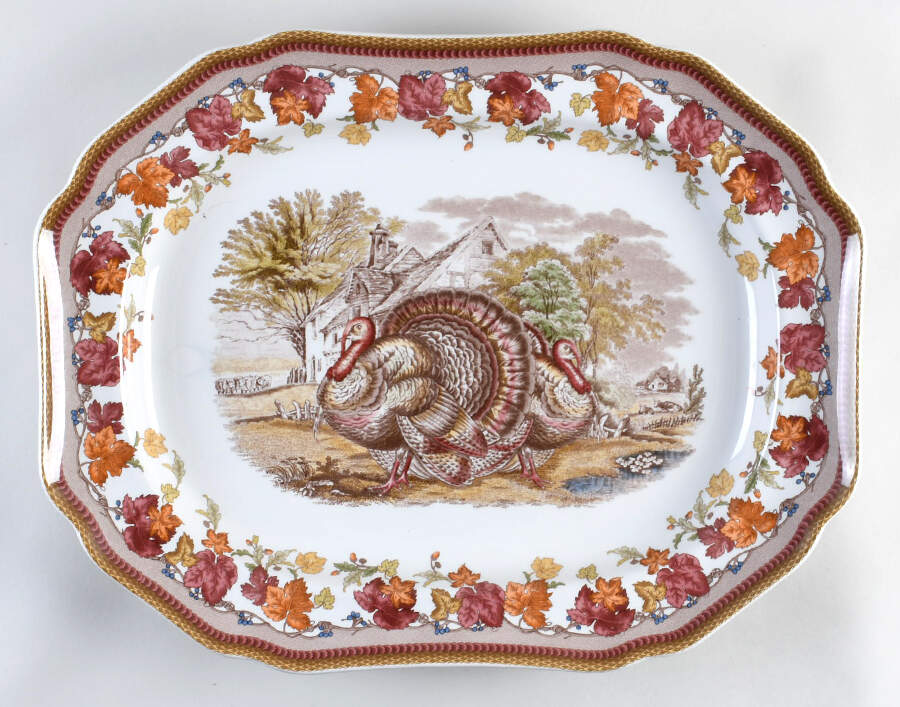 Westbourne (Multicolor) 19" Oval Turkey Serving Platter by Spode-1