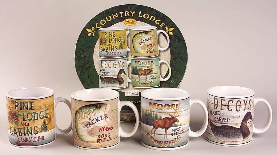 Country Lodge Mug - Set of 4 Motifs Boxed by Sakura-1