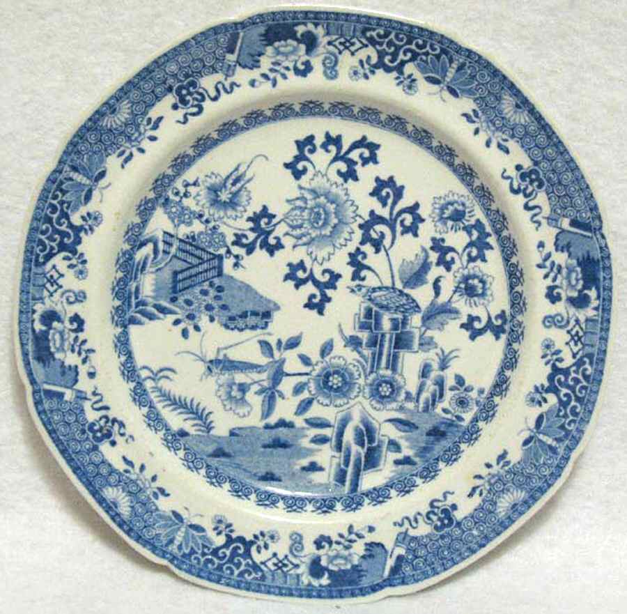 Grasshopper Blue Dinner Plate by Spode-1